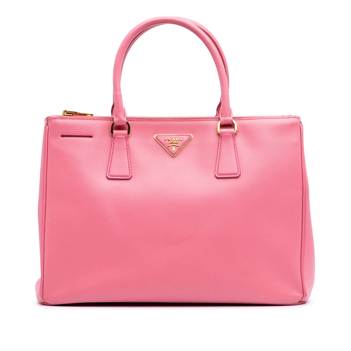 Medium Saffiano Lux Galleria Double Zip Satchel