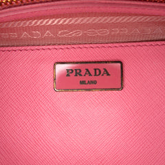 Medium Saffiano Lux Galleria Double Zip Satchel