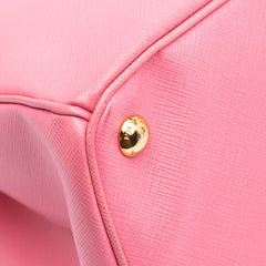 Medium Saffiano Lux Galleria Double Zip Satchel