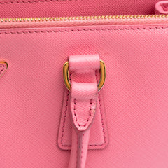 Medium Saffiano Lux Galleria Double Zip Satchel