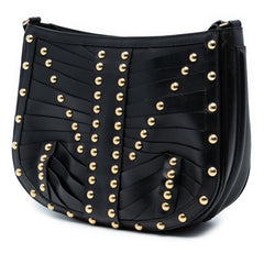Studded Leather Shoulder Bag