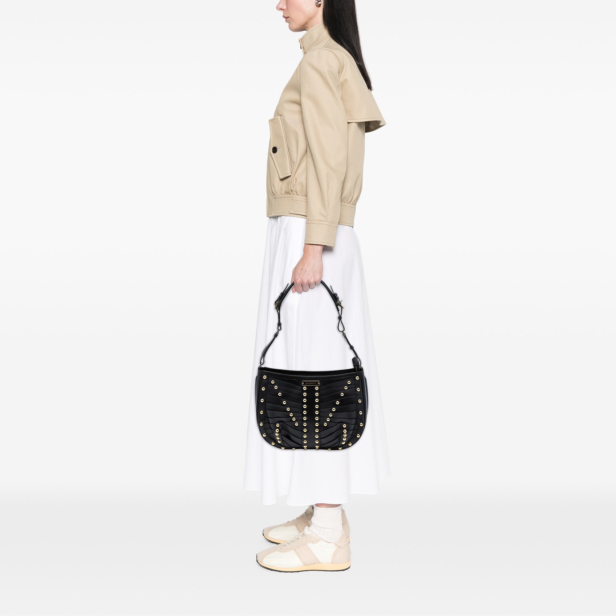 Studded Leather Shoulder Bag