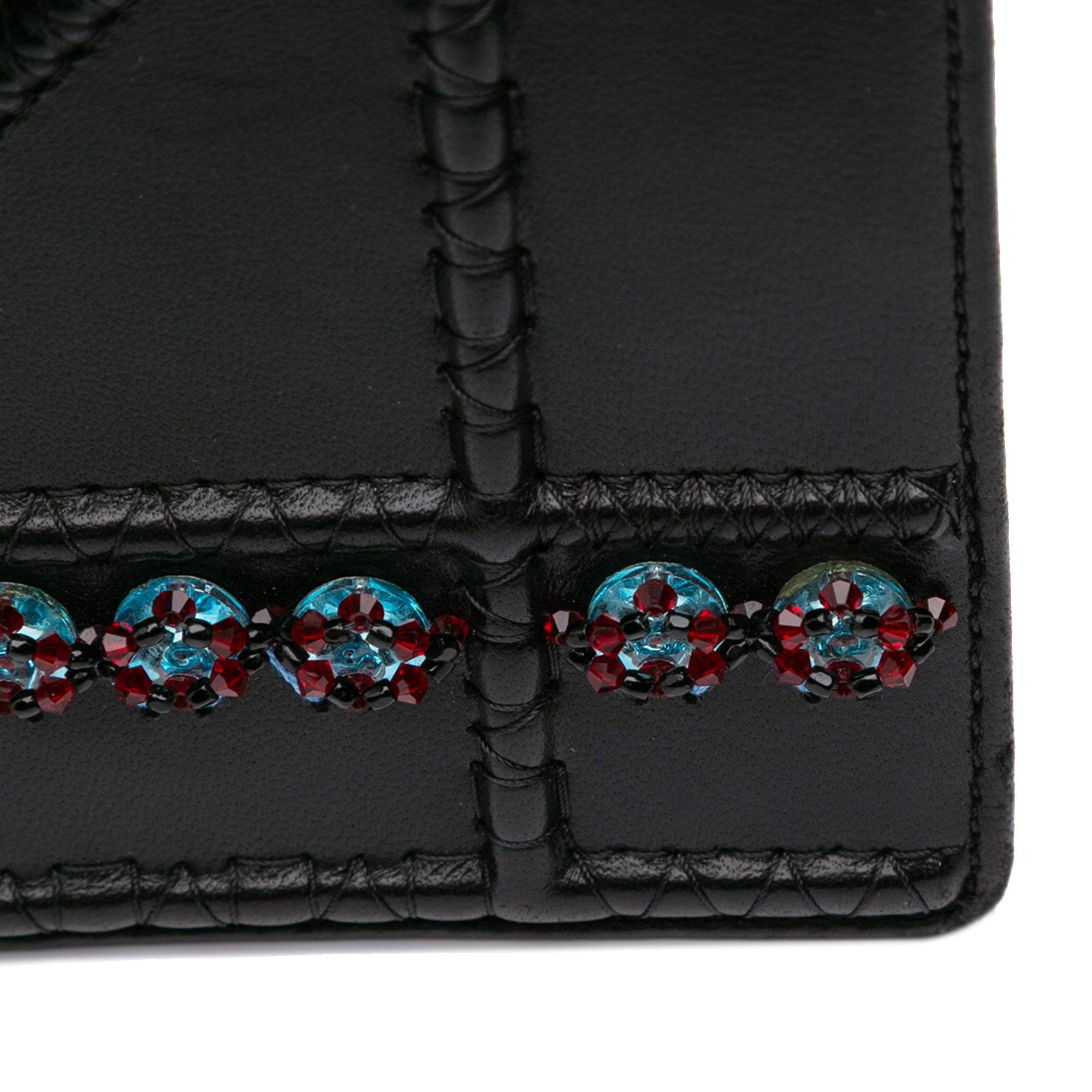 Medium Calfskin Crystal Embroidered Diorama Flap