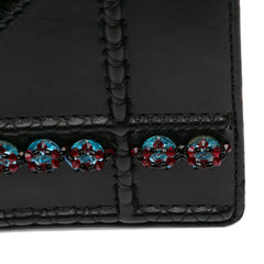 Medium Calfskin Crystal Embroidered Diorama Flap