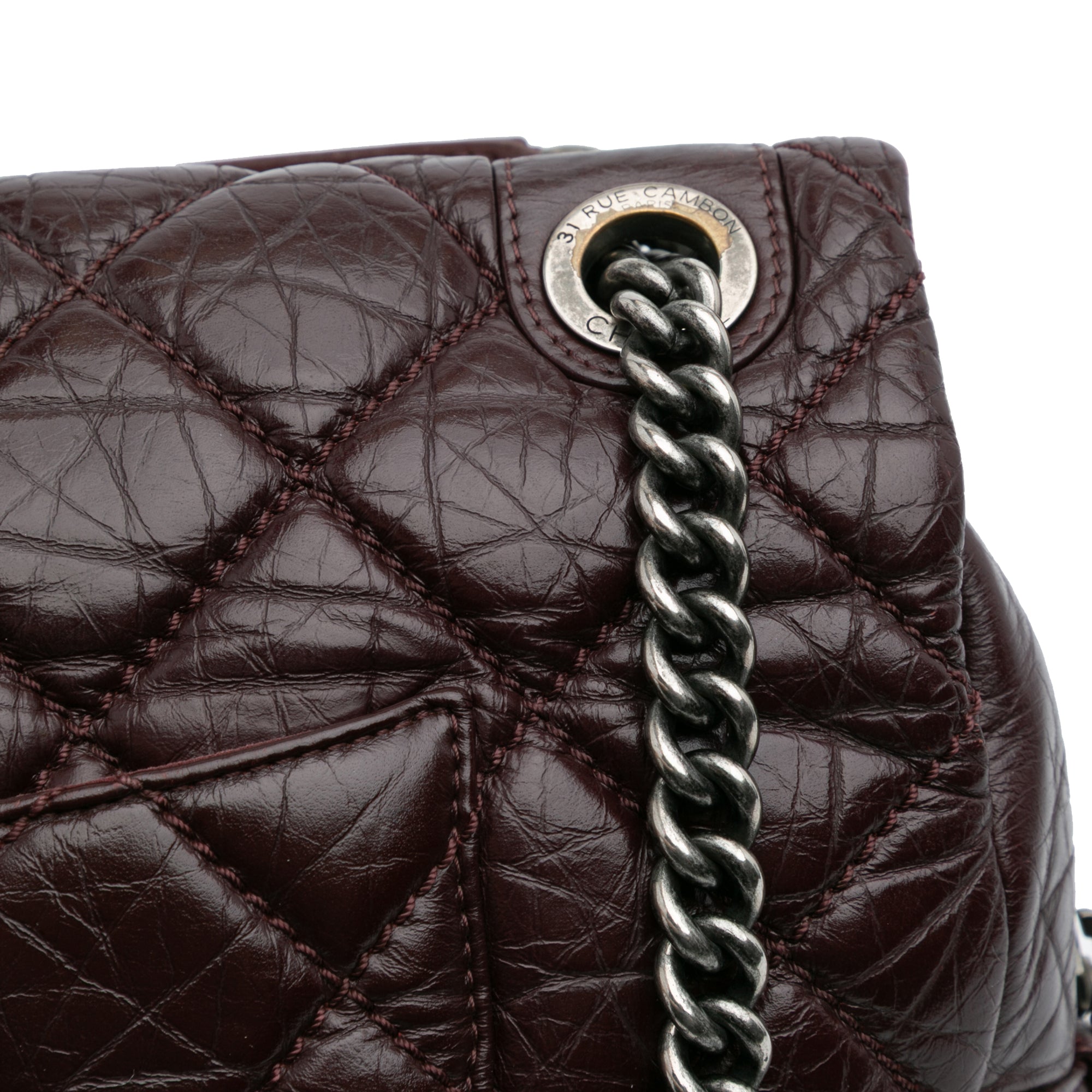 Jumbo Quilted Aged Calfskin New Portobello Flap