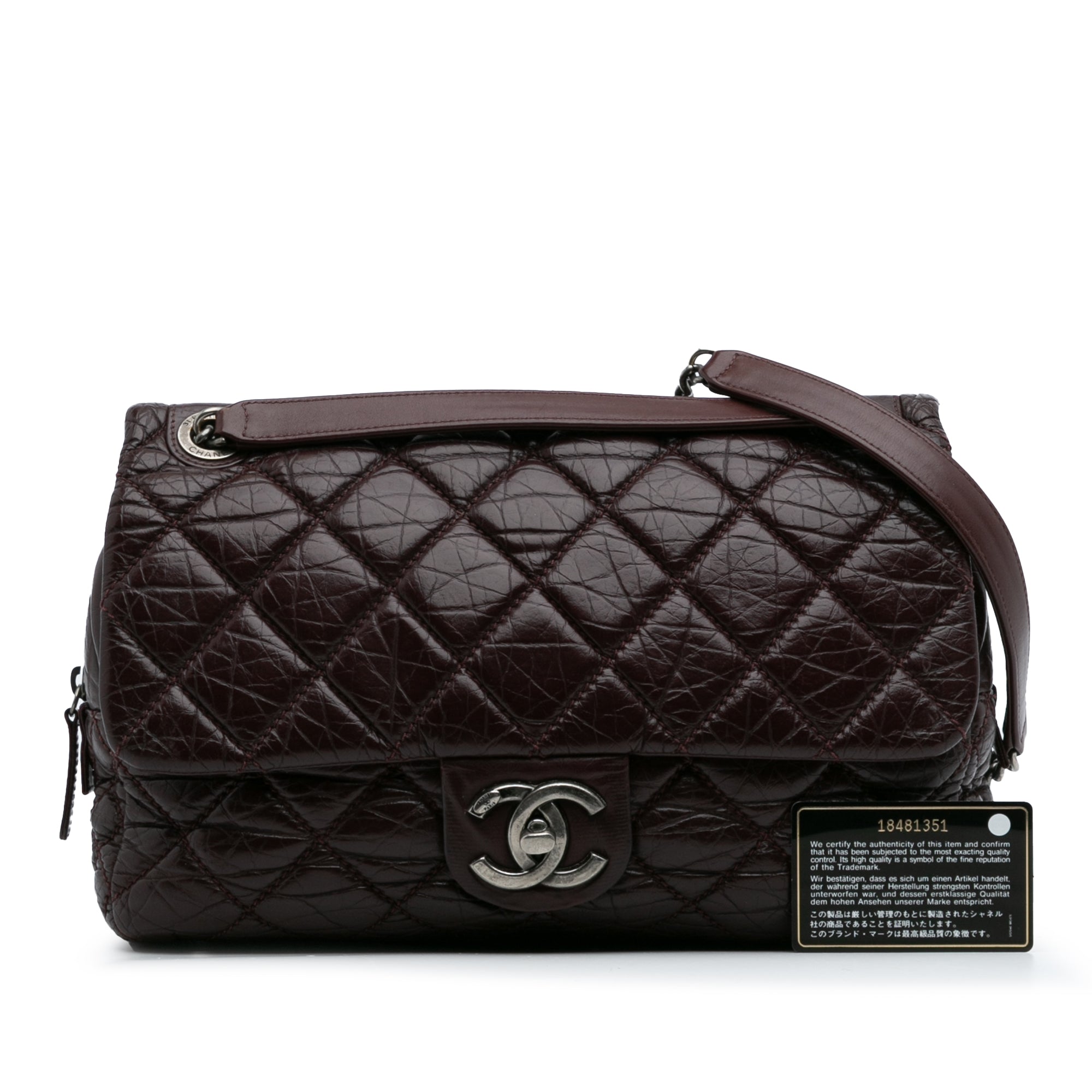 Jumbo Quilted Aged Calfskin New Portobello Flap
