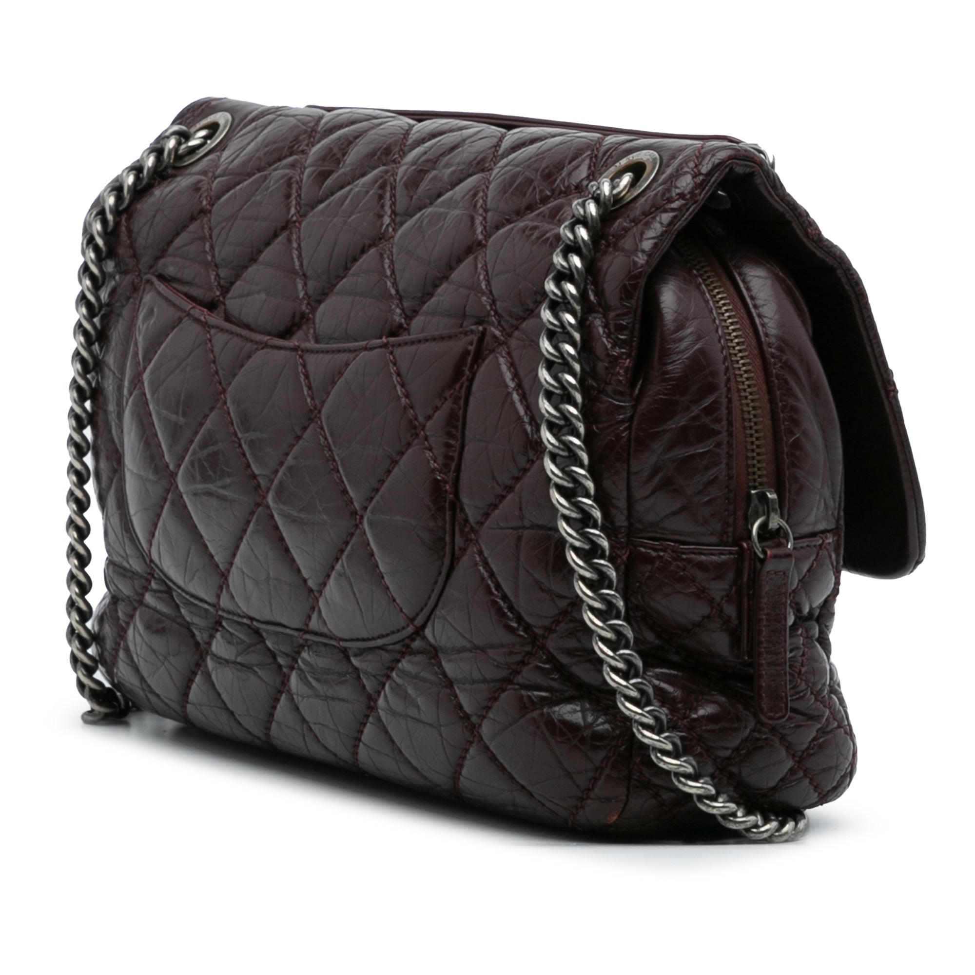Jumbo Quilted Aged Calfskin New Portobello Flap