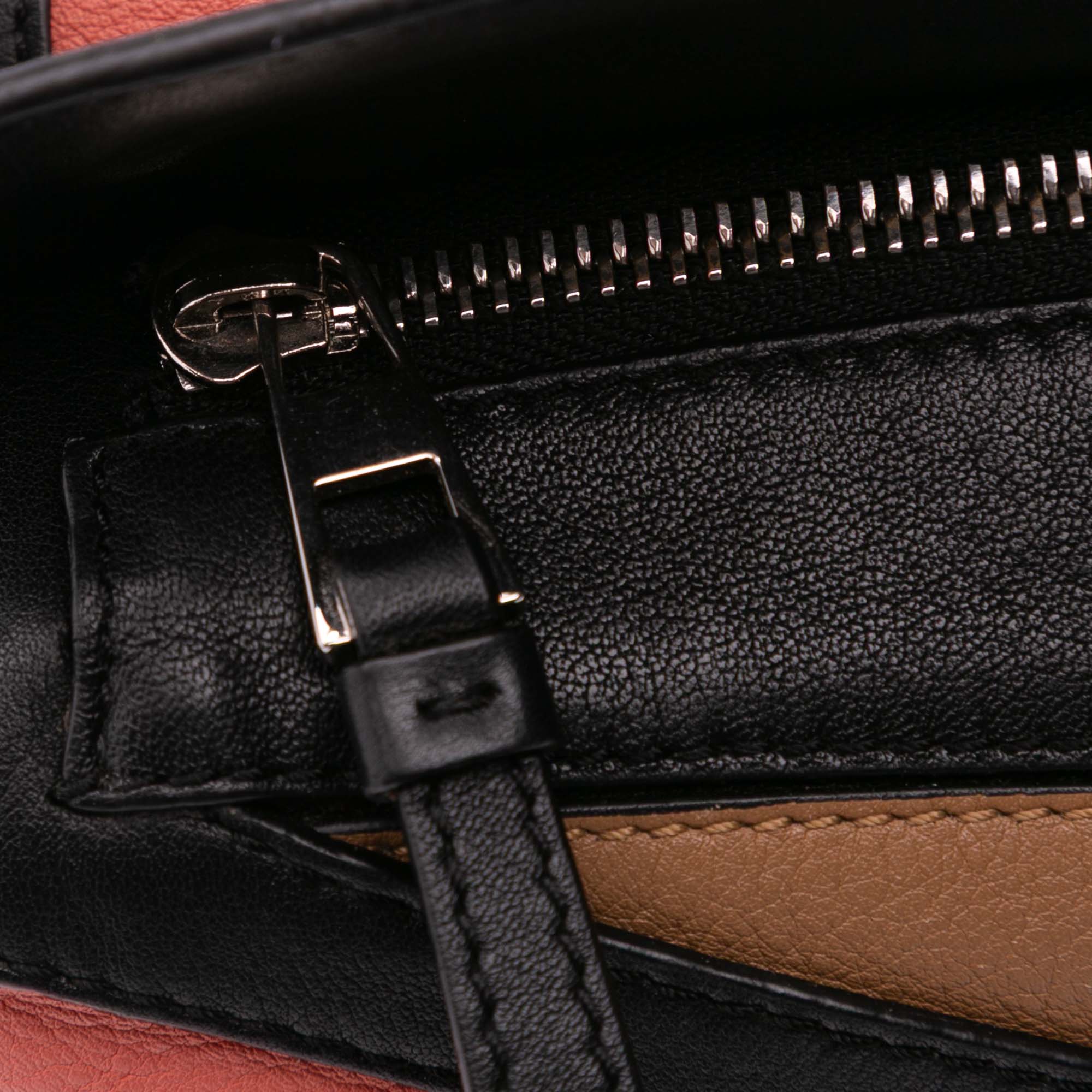 Small Calfskin Graphic Puzzle Satchel