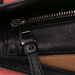 Small Calfskin Graphic Puzzle Satchel