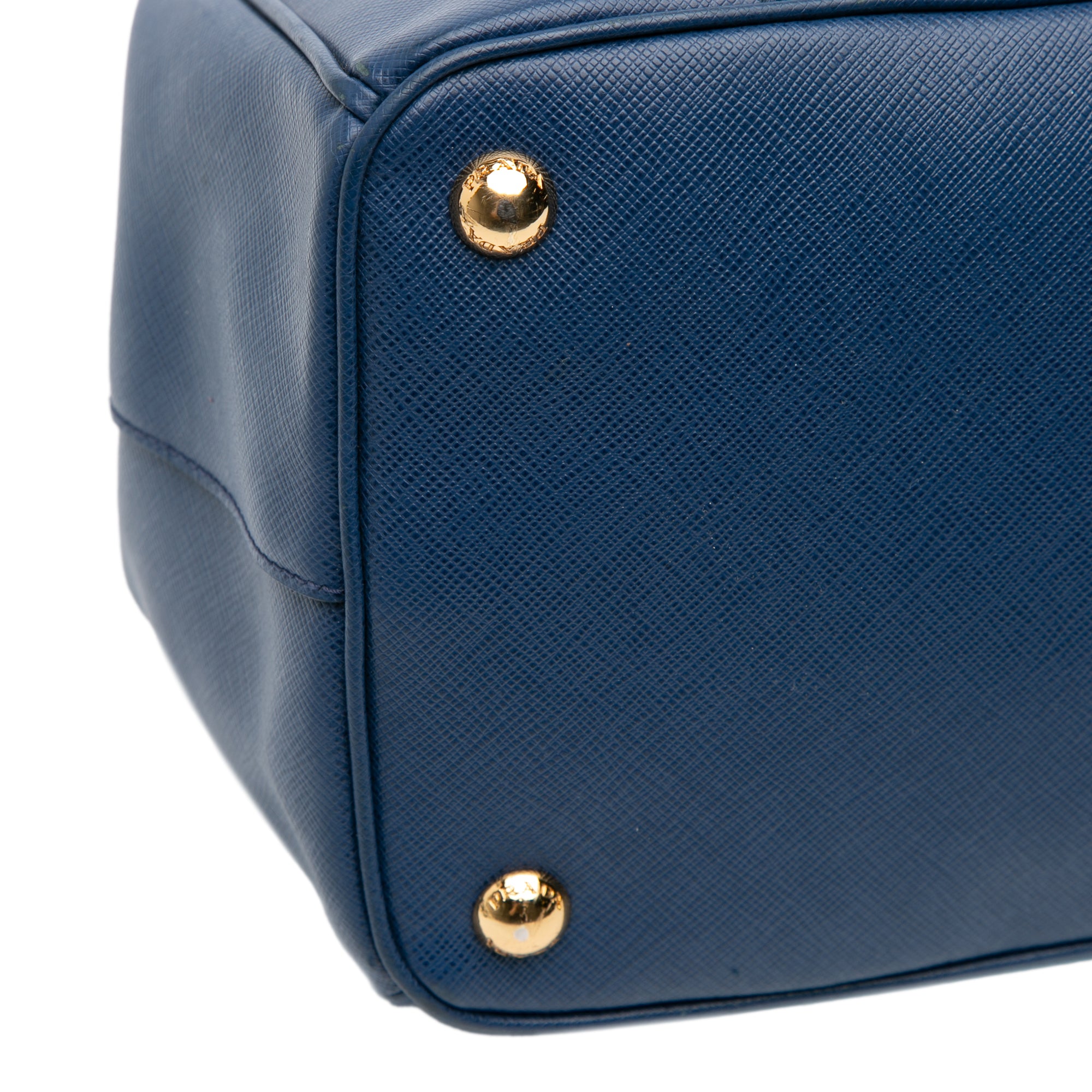 Medium Bicolor Saffiano Lux Galleria Double Zip Satchel