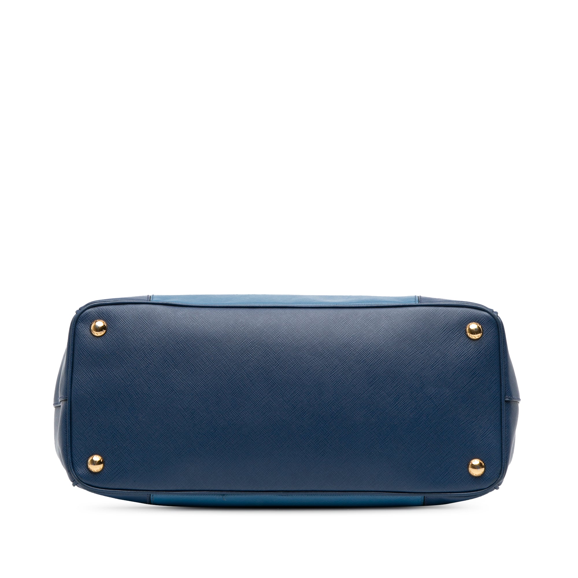 Medium Bicolor Saffiano Lux Galleria Double Zip Satchel