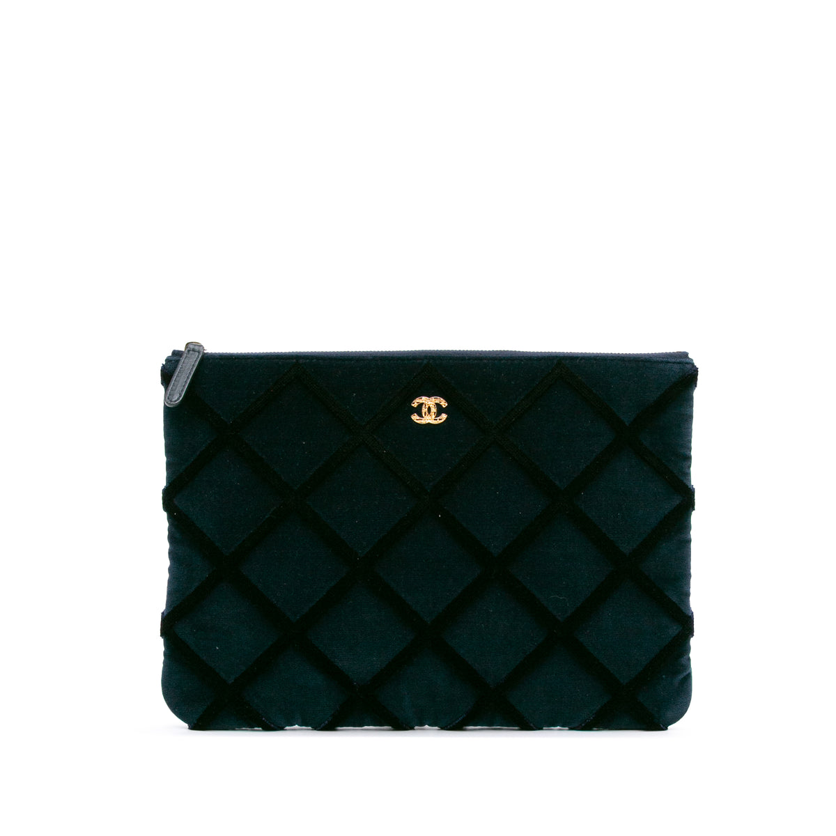 Medium CC Quilted Velvet O Case Clutch
