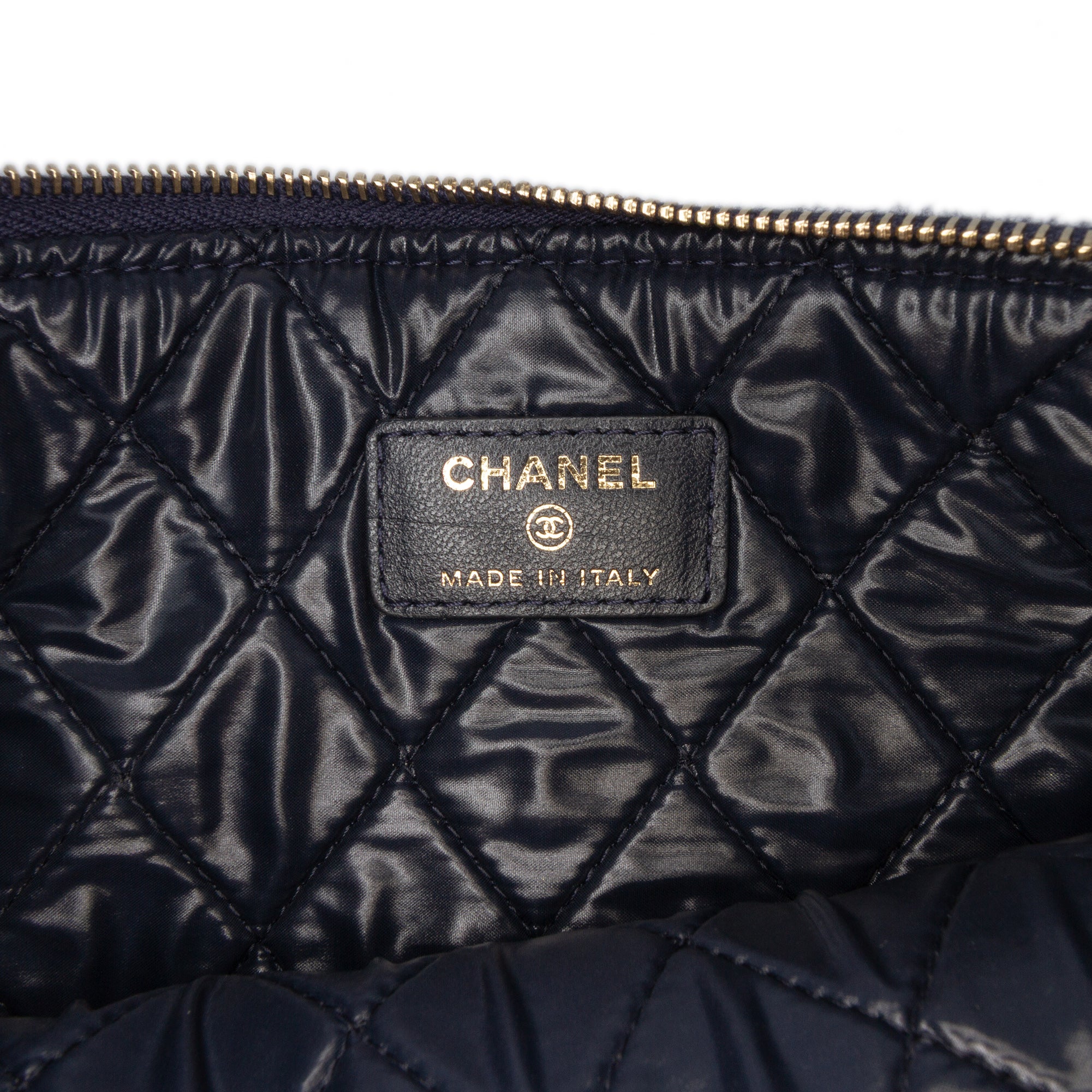 Medium CC Quilted Velvet O Case Clutch