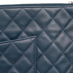 Large Quilted Lambskin O Case Clutch