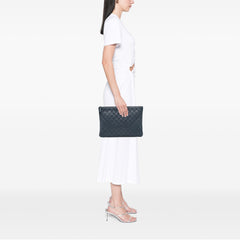Large Quilted Lambskin O Case Clutch