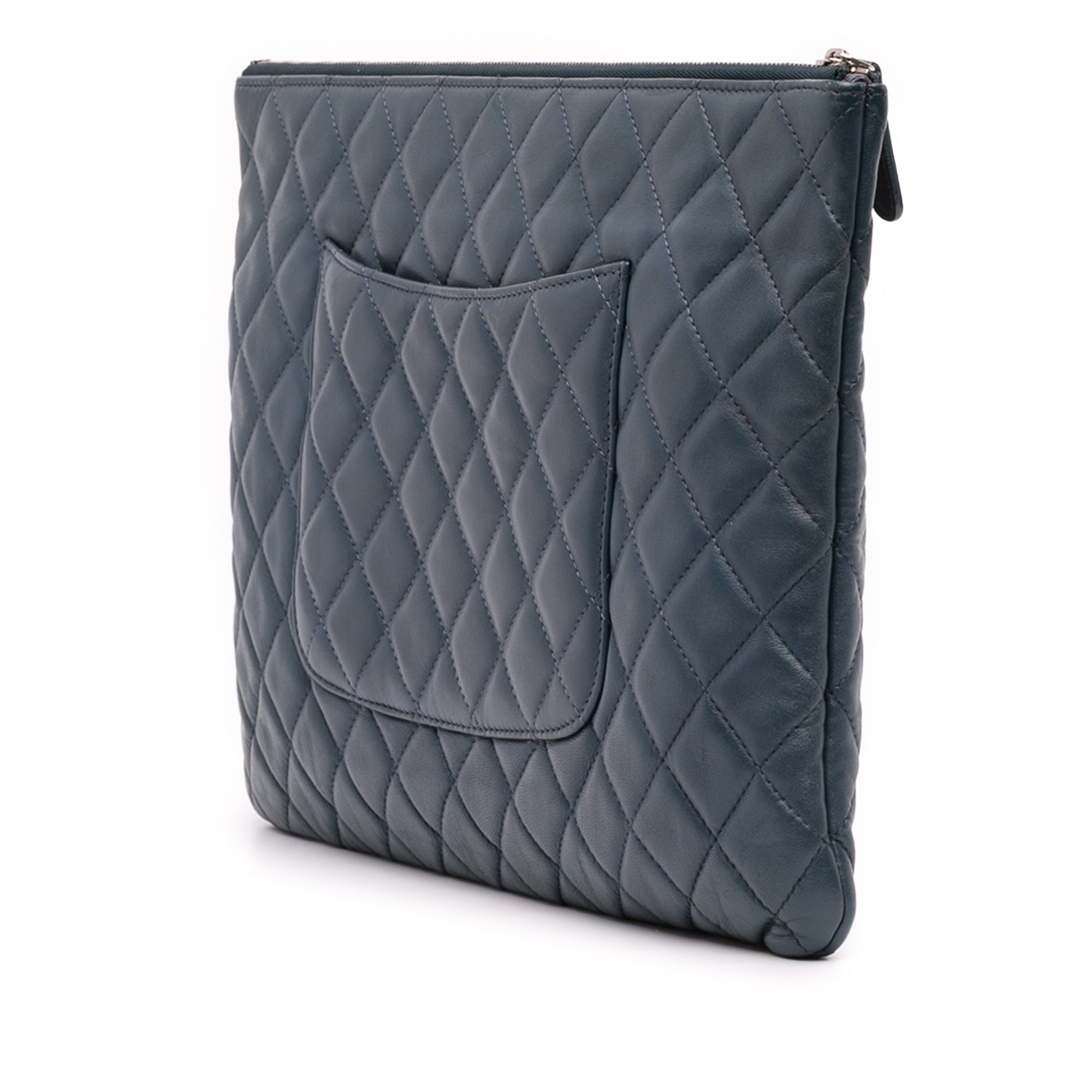 Large Quilted Lambskin O Case Clutch