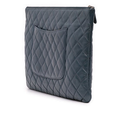 Large Quilted Lambskin O Case Clutch