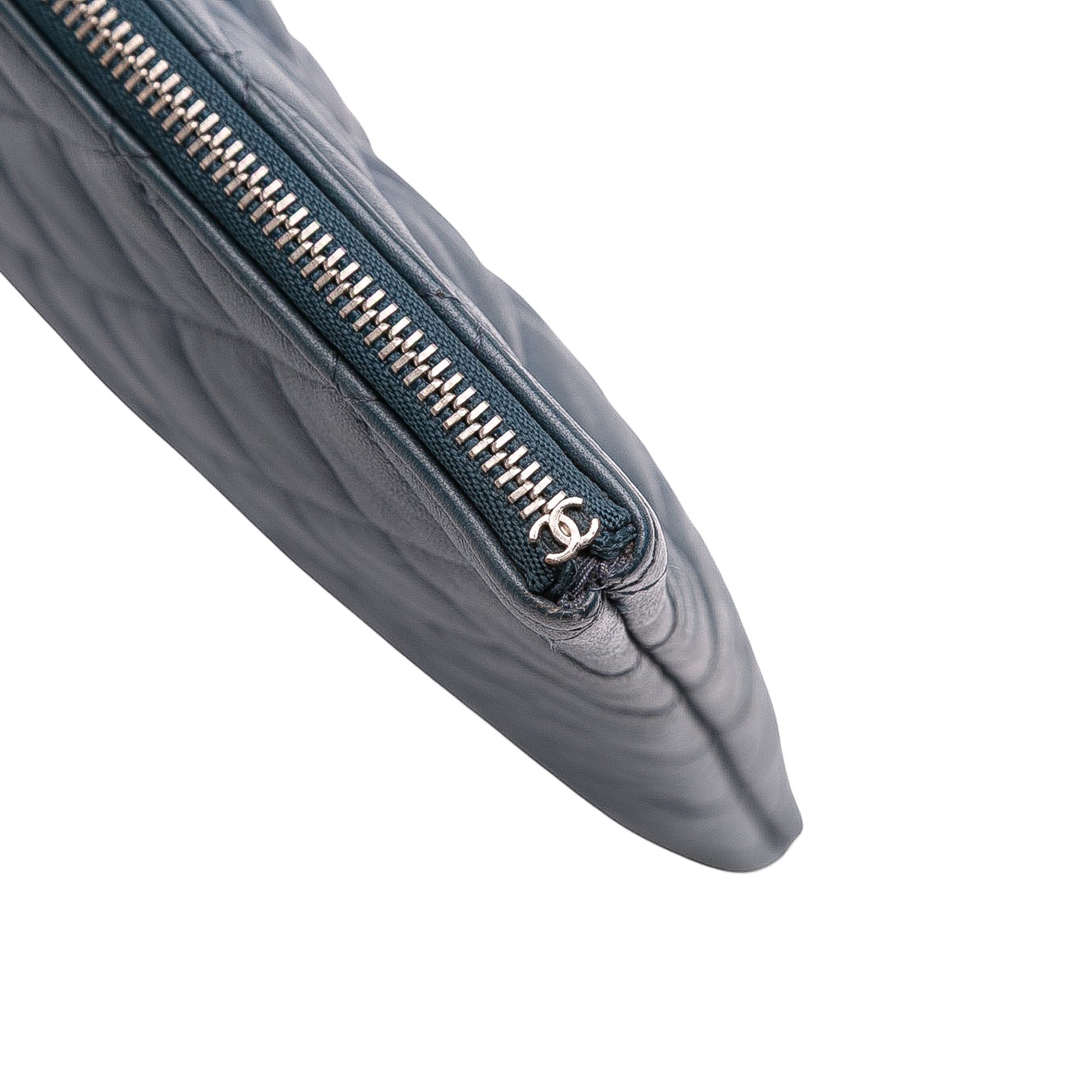 Large Quilted Lambskin O Case Clutch