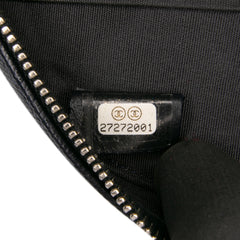 Caviar Striped CC Filigree Round Crossbody