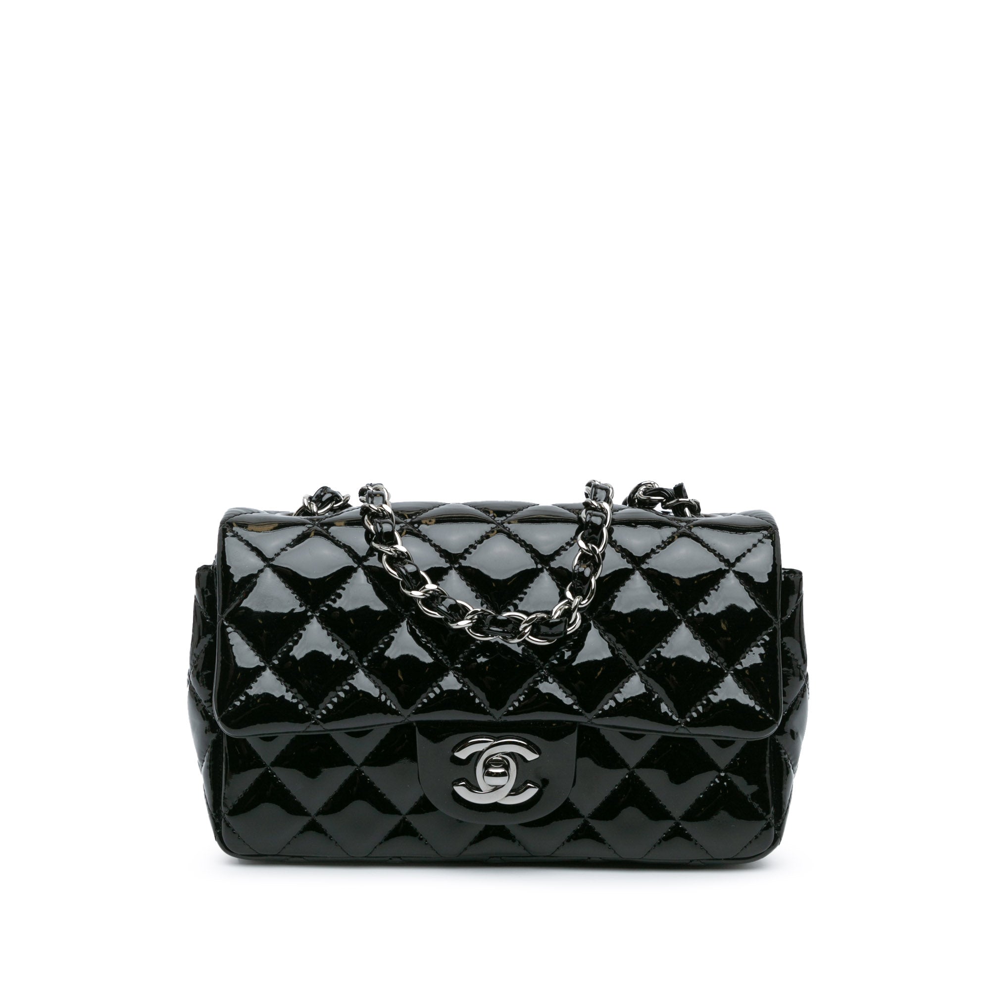 Mini Rectangular Classic Patent Single Flap