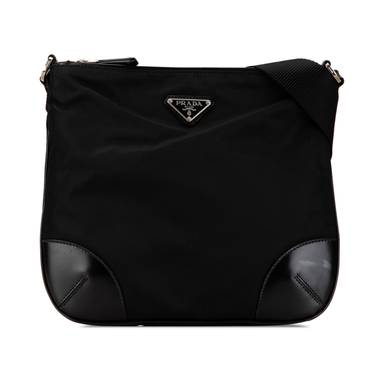 Saffiano Trimmed Tessuto Crossbody