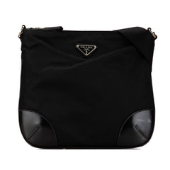 Saffiano Trimmed Tessuto Crossbody