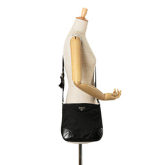 Saffiano Trimmed Tessuto Crossbody