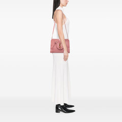 Small Leather Monogram Cabas Satchel