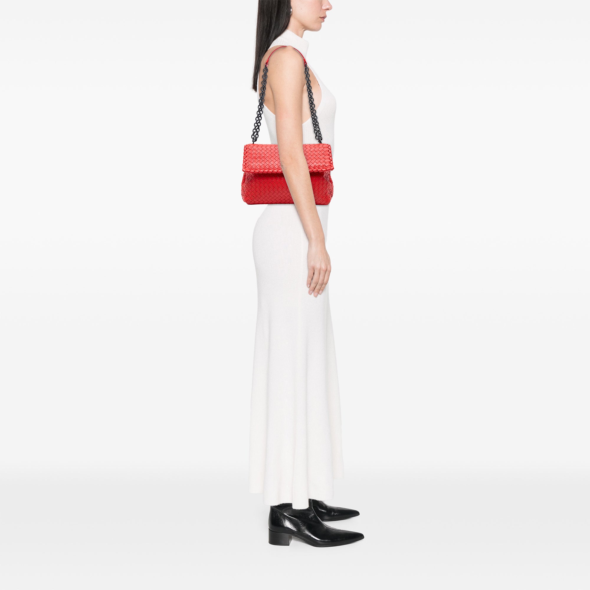 Medium Nappa Intrecciato Olimpia Shoulder Bag