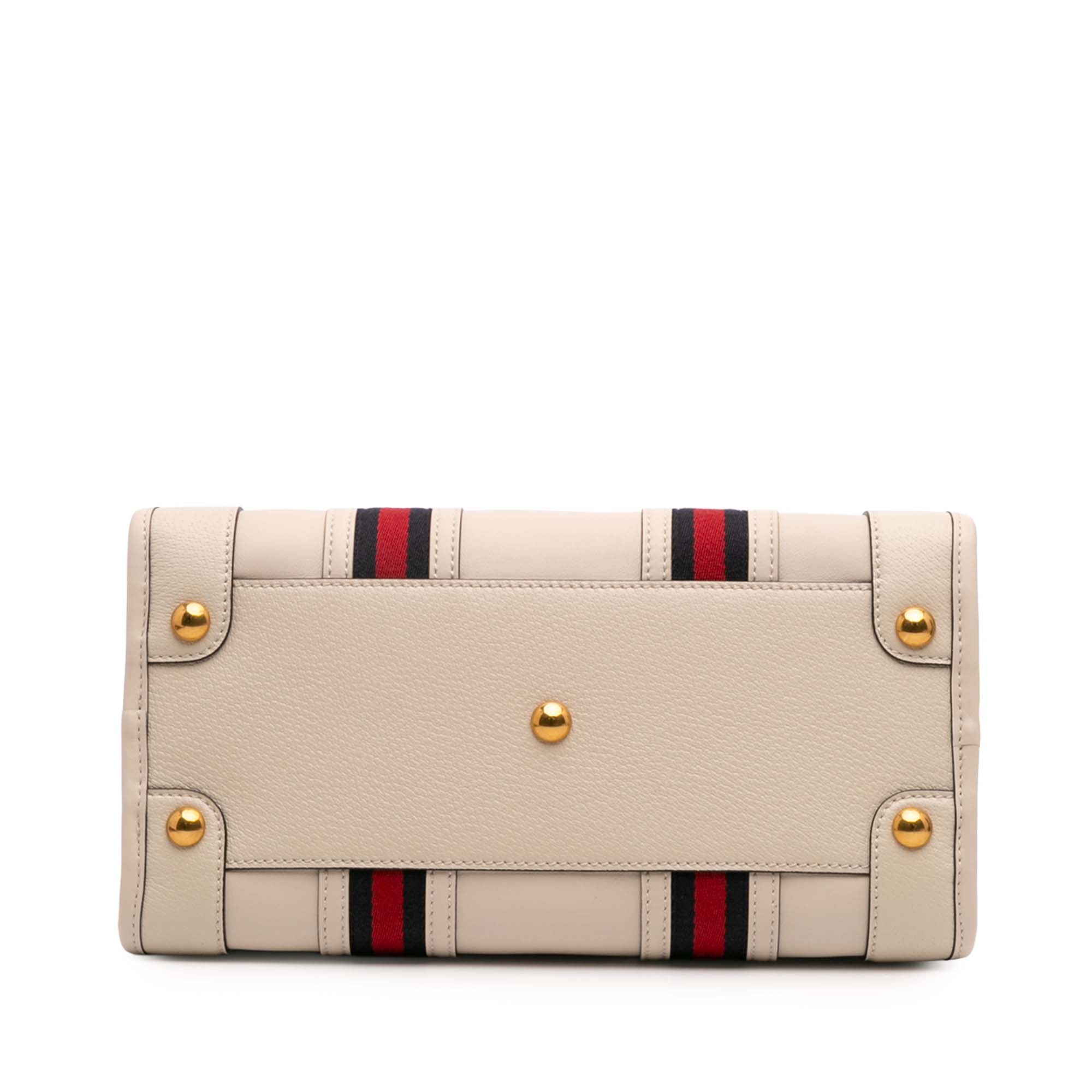 Medium Calfskin Web Bauletto Top Handle Bag
