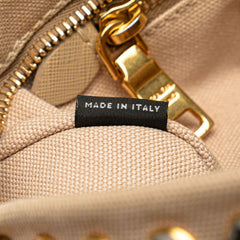Canvas Canapa Studded Vernice Clutch