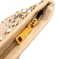 Canvas Canapa Studded Vernice Clutch