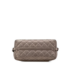 Large Quilted Metallic Goatskin City Rock Shopping Tote