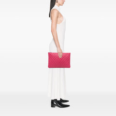 Large Quilted Lambskin O Case Clutch