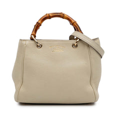 Mini Calfskin Bamboo Shopper Satchel