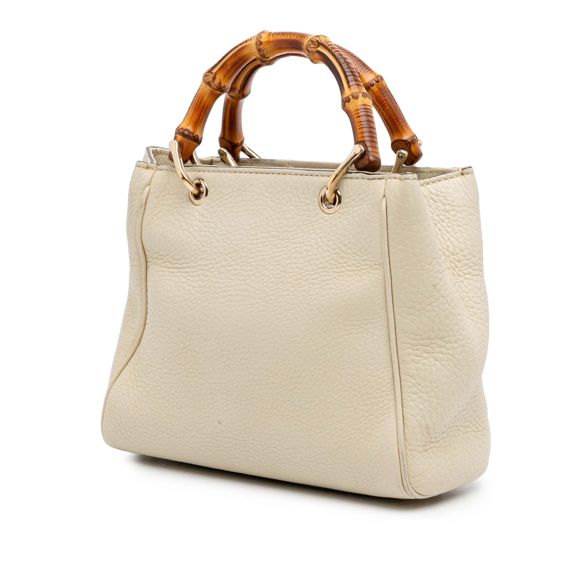 Mini Calfskin Bamboo Shopper Satchel