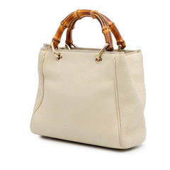 Mini Calfskin Bamboo Shopper Satchel