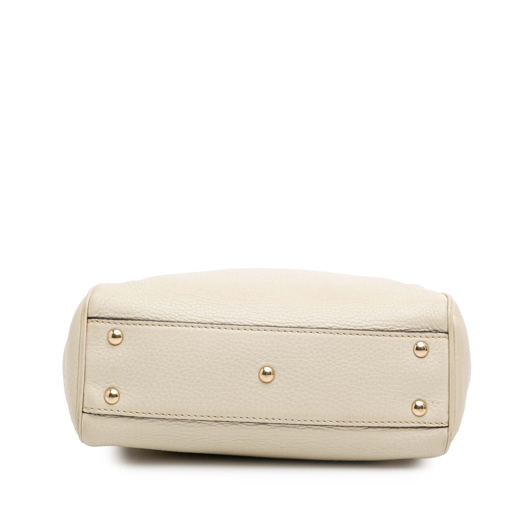 Mini Calfskin Bamboo Shopper Satchel