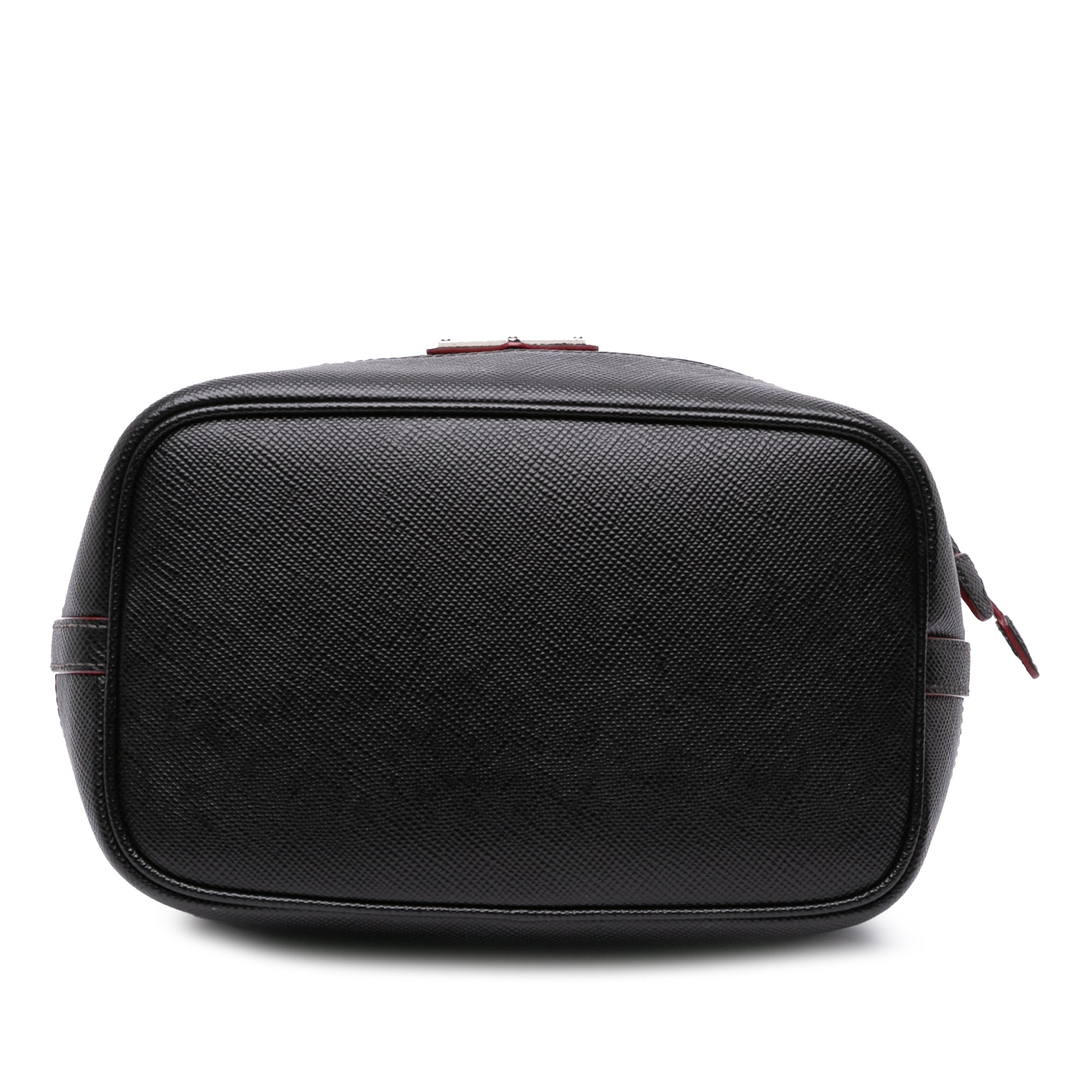 Saffiano Trimmed Tessuto Bucket Bag