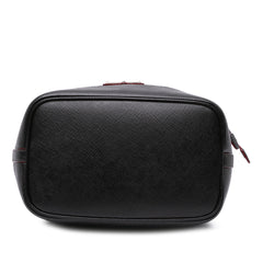 Saffiano Trimmed Tessuto Bucket Bag