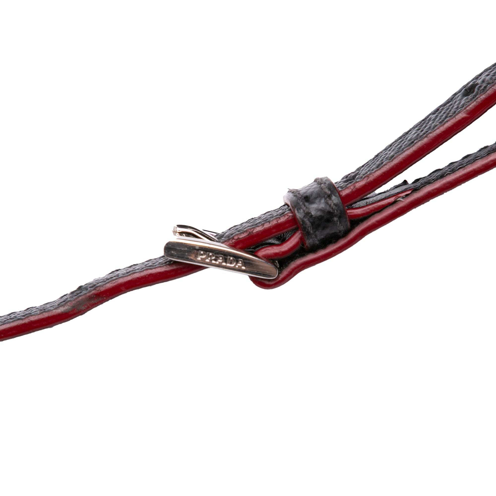 Saffiano Trimmed Tessuto Bucket Bag