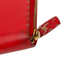 Leather Selleria Zip Around Long Wallet