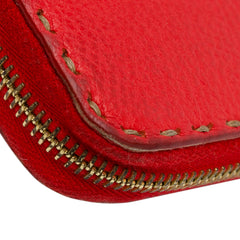 Leather Selleria Zip Around Long Wallet