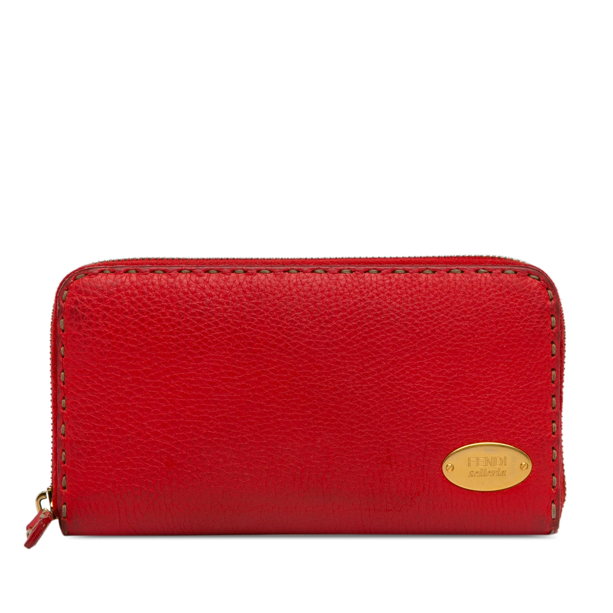 Leather Selleria Zip Around Long Wallet