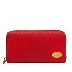 Leather Selleria Zip Around Long Wallet