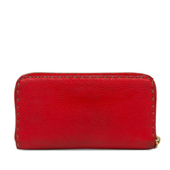 Leather Selleria Zip Around Long Wallet