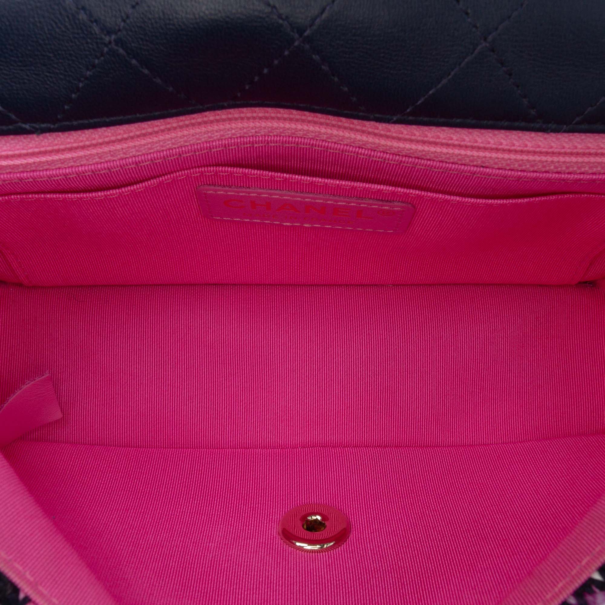 Mini Rectangular Classic Multicolor Cotton Stitched Single Flap