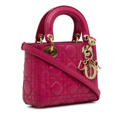 Mini Lambskin Cannage Lady Dior