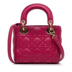 Mini Lambskin Cannage Lady Dior