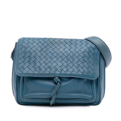 Intrecciato Trimmed Nappa Flap Crossbody